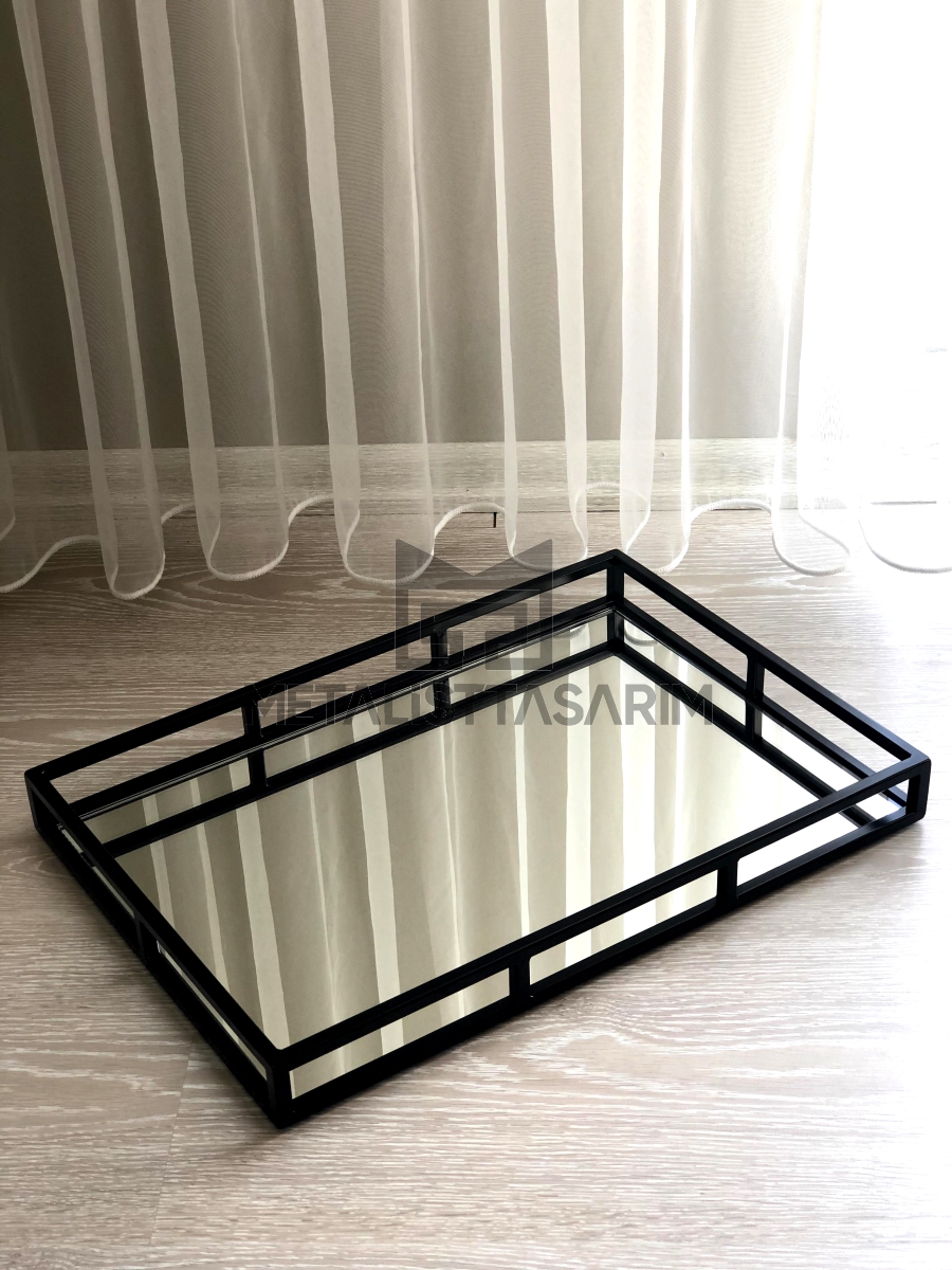 Sefa%20Dekoratif%20Aynalı%20Tepsi%20Mat%20Siyah%20Renk%2035x50cm