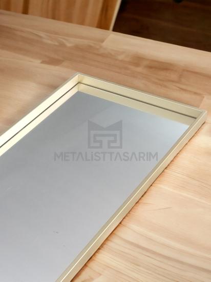 Gala Dekoratif Aynalı Tepsi Mat Gold Renk 40x90cm