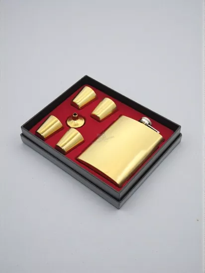 Matara Seti 4 Shot Bardaklı Paslanmaz Çelik Gold Renk 236ml