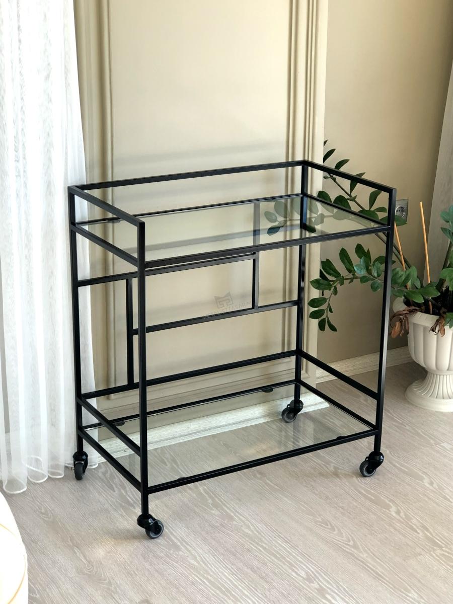 Doğa%20Dekoratif%20Servis%20Arabası%20Mat%20Siyah